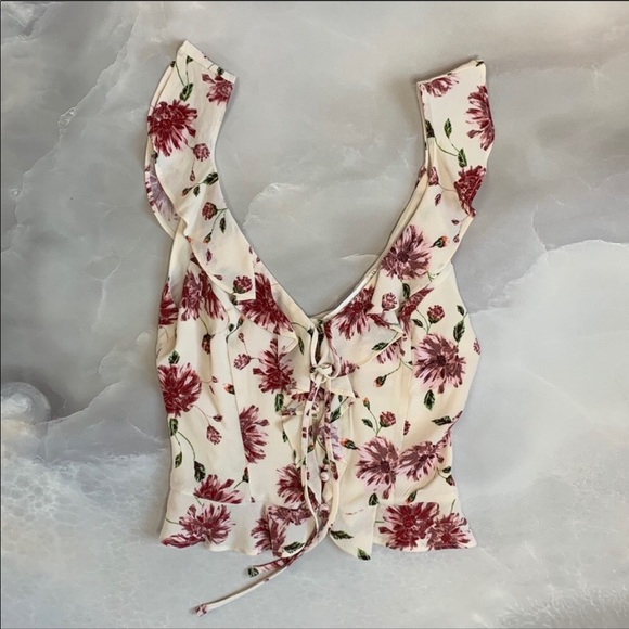 Astr sz XS floral ruffle tank - Picture 4 of 7